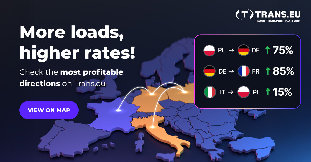 Loads Rates Mape Trans.eu Freight radar - Trans For Carriers