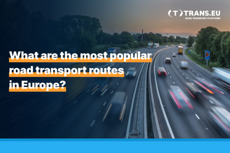 What are the most popular road transport routes in Europe?