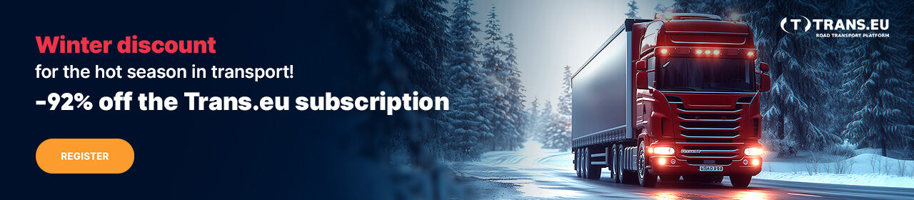 Winter discount for the hot season in transport! 92% off the Trans.eu subscription