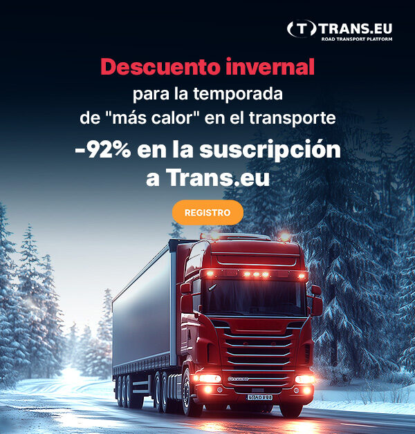 Descuento invernal para la temporada de "más calor" en el transporte -92% en la suscripción a Trans.eu