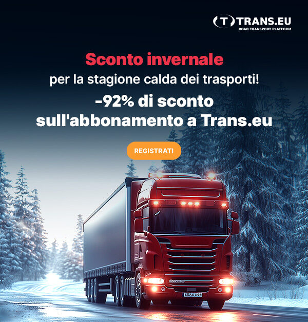 Sconto invernale per la stagione calda dei trasporti! 92% di sconto sull'abbonamento a Trans.eu