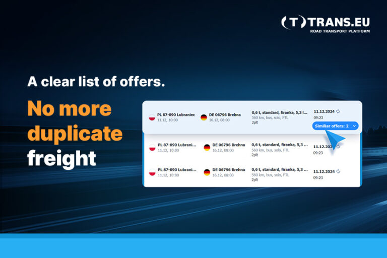 Group similar offers on Trans.eu