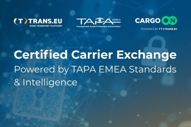 Certified Carrier Exchange powered by TAPA EMEA Standards and Intelligence. Spraw, by certyfikat TSR mocniej pracował na Twój biznes